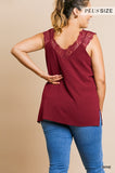 Wine Time lace top